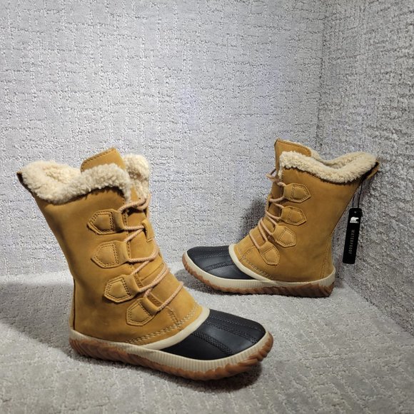 Sorel Women's Out N About Women's Size 6 Lace Up Leather Waterproof Winter Boots - Picture 1 of 8